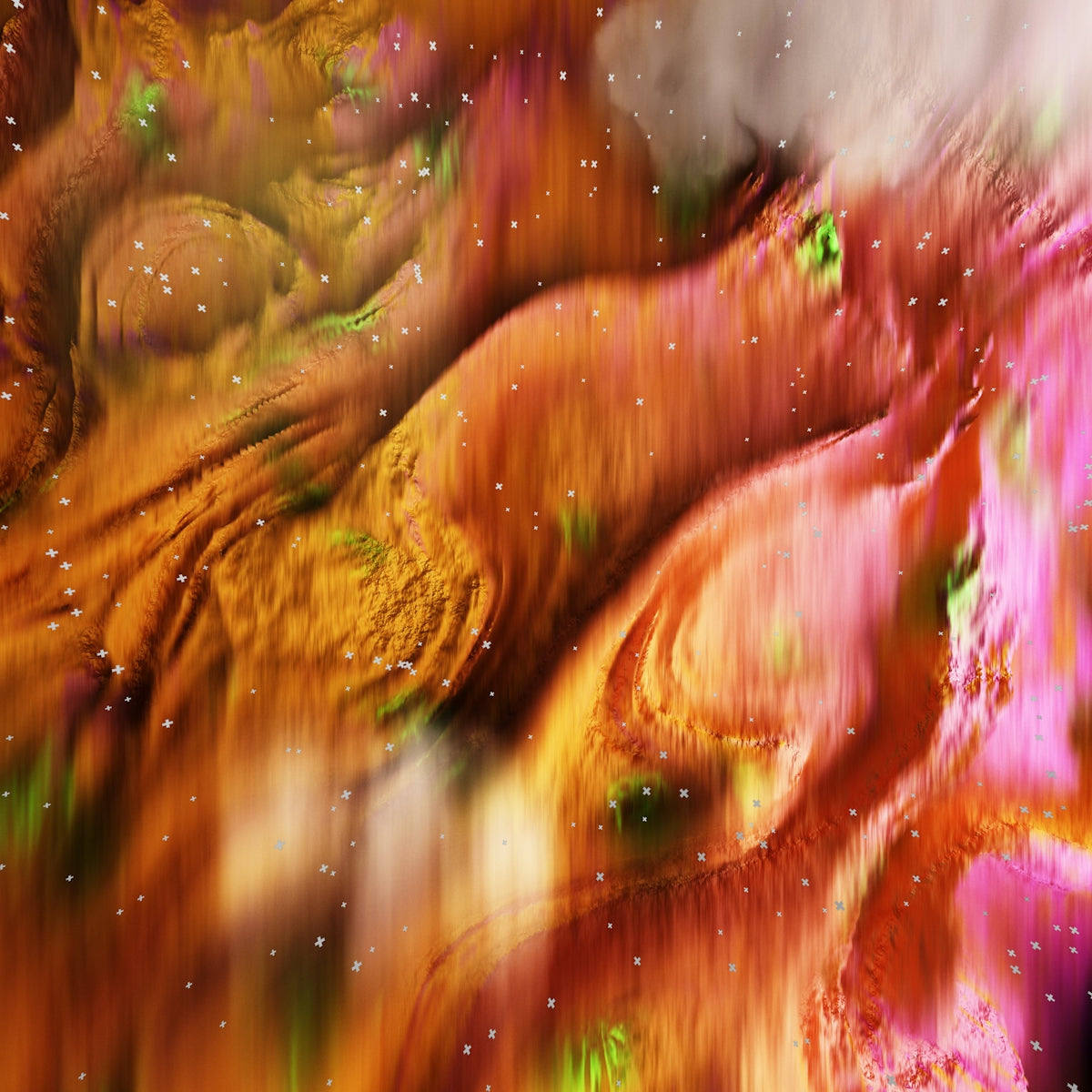 an abstract painting of a variety of colors