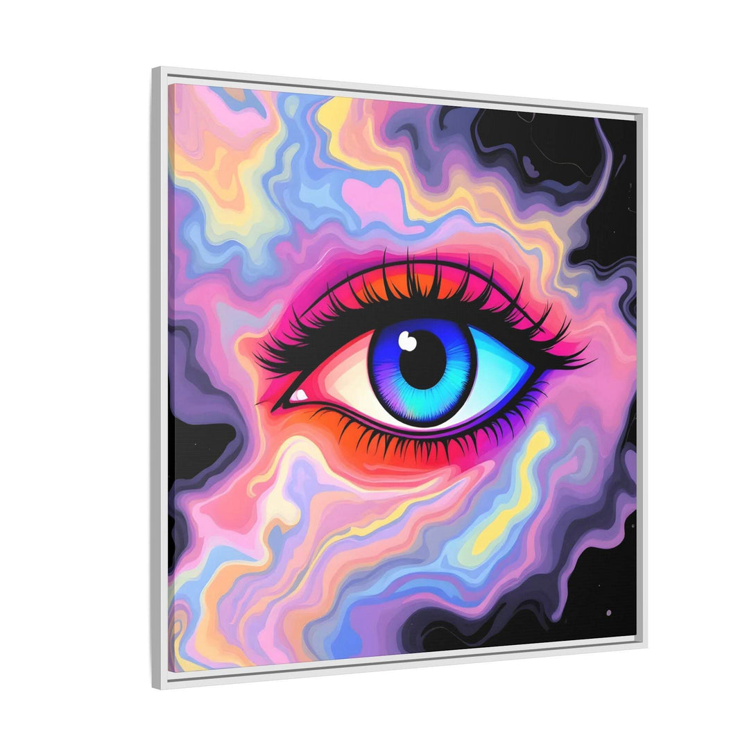 PsEyeFlow #23 - Nebula Gaze ( Colorful Framed Matte Canvas Decor ) - Highdellic