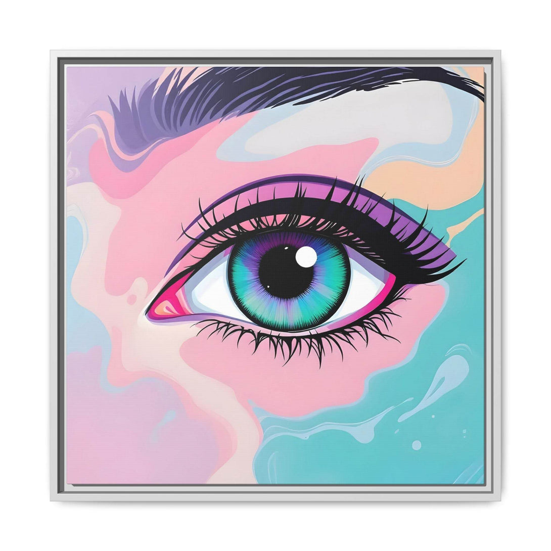 PsEyeFlow #2 – Lucid Gaze. ( Colorful Framed Matte Canvas Decor ) - Highdellic