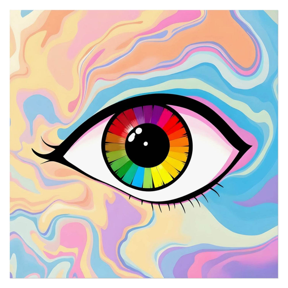 PsEyeFlow #1 – Prism Vision on Square Fine Art Poster - Highdellic