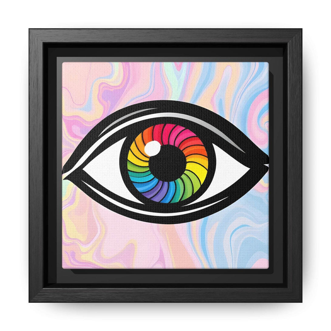 PsEyeFlow #10 - Hypnotic Spectrum. ( Colorful Framed Matte Canvas Decor ) - Highdellic