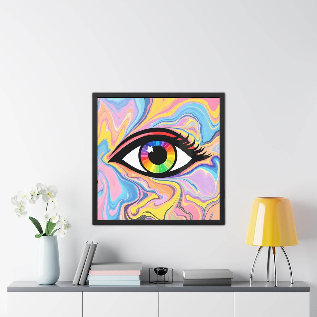 PsEyeFlow #16 - Spectrum Pulse. ( wood Framed semi-gloss coated paper ) - Highdellic