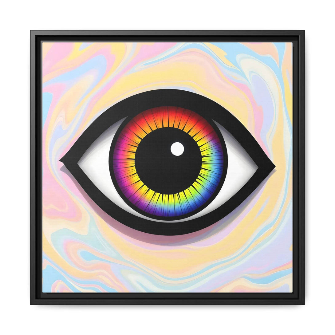 PsEyeFlow #25 - Chromatic Horizon. (Matte Canvas, Framed (Multi-color)) - Highdellic