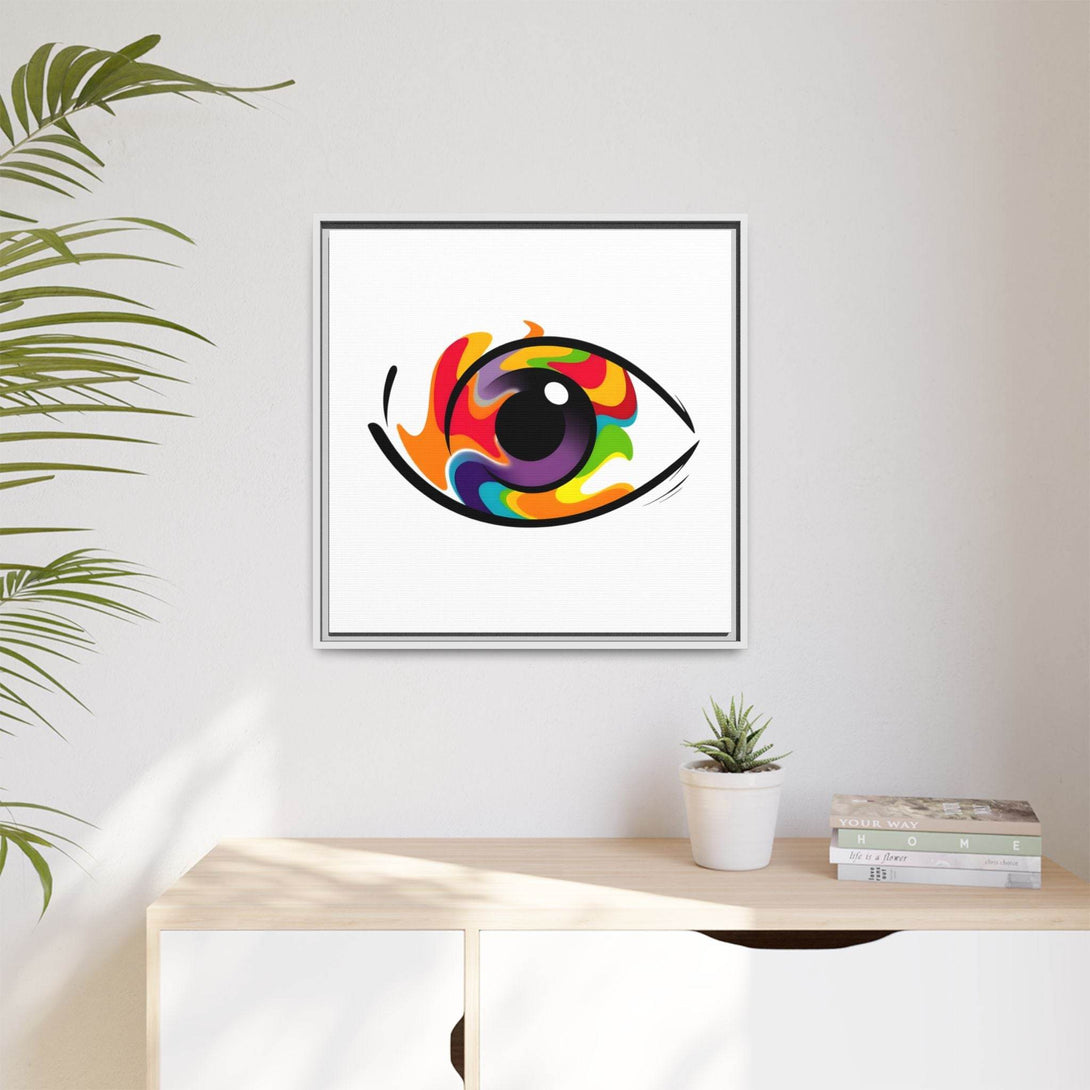 PsEyeGo 3 – Chromatic Flame on Framed Matte Canvas (Multi-color) - Highdellic