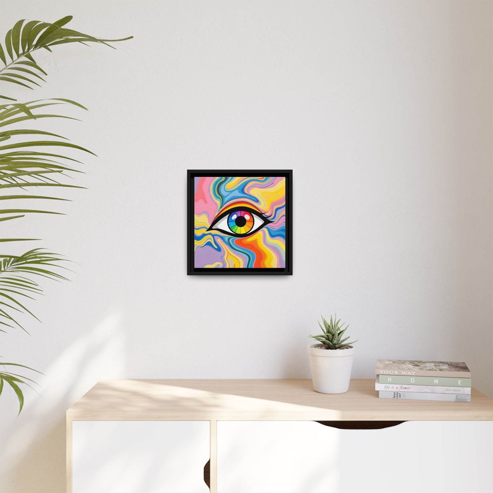 PsEyeFlow #27 - Spectrum Drift. (Matte Canvas, Framed (Multi-color)) - Highdellic