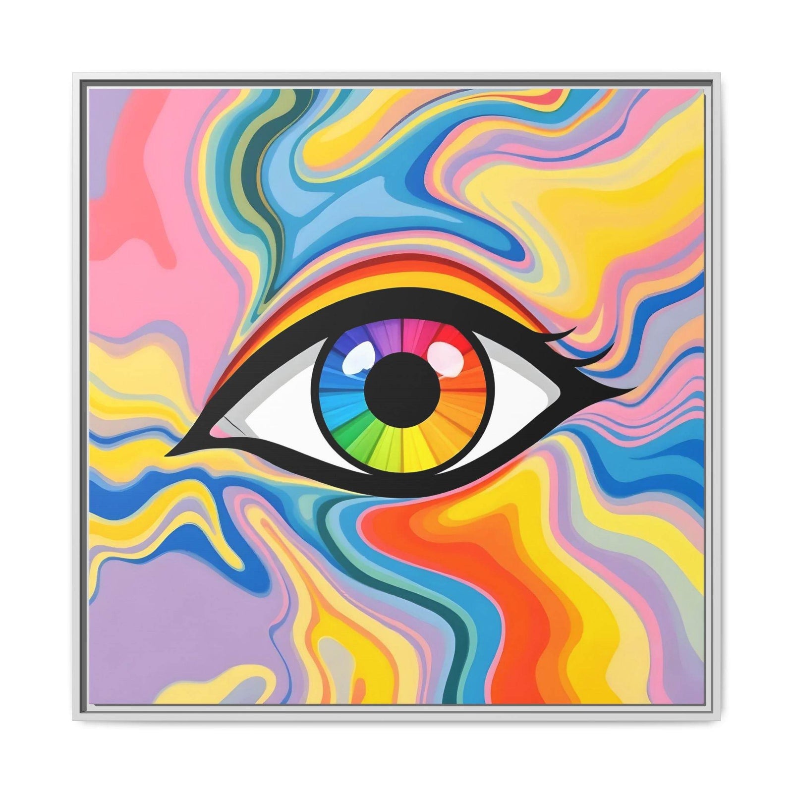 PsEyeFlow #27 - Spectrum Drift. (Matte Canvas, Framed (Multi-color)) - Highdellic