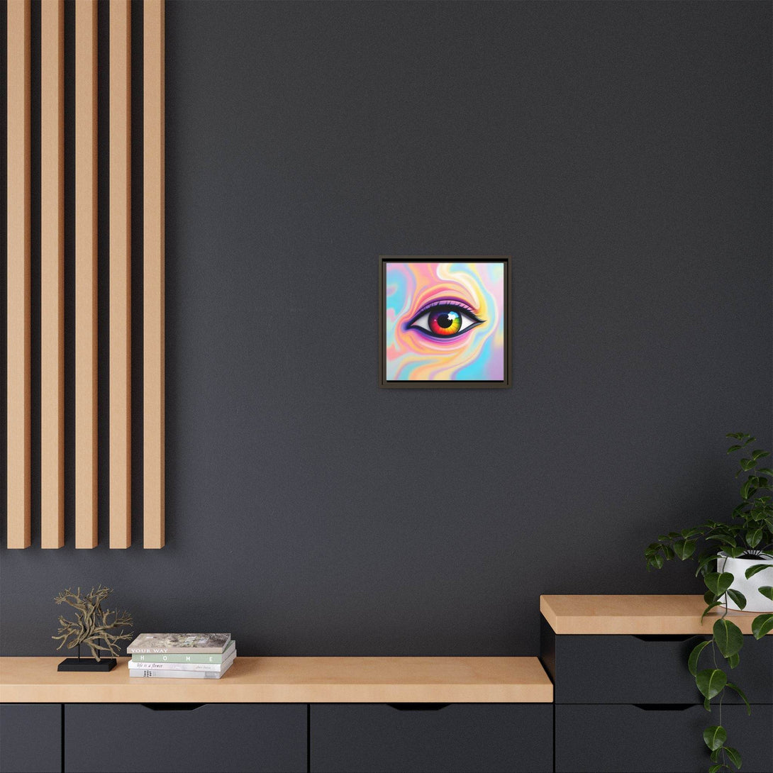 PsEyeFlow #34 – Veil of Visions on Framed Matte Canvas (multi colour) - Highdellic