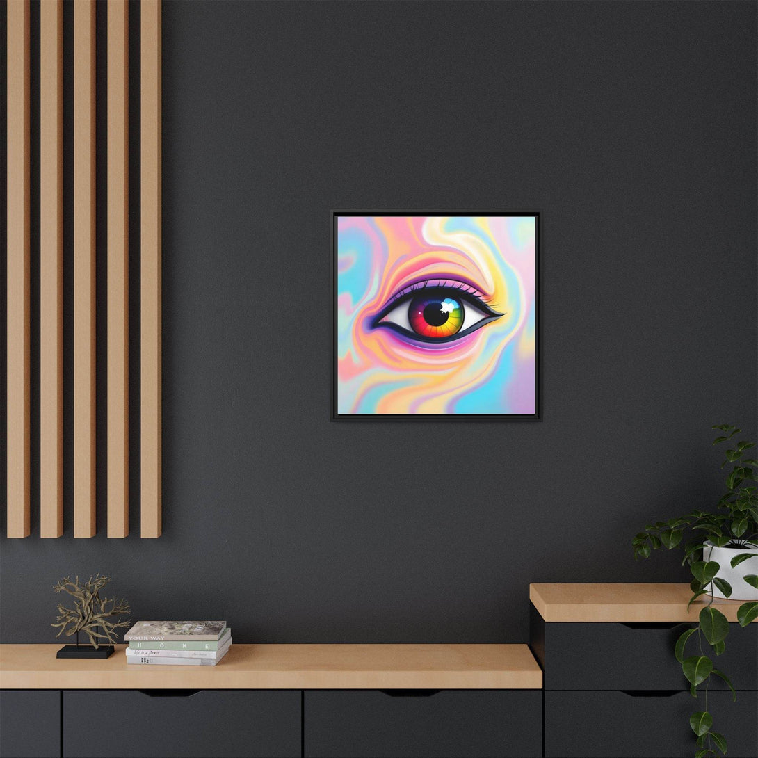 PsEyeFlow #34 – Veil of Visions on Framed Matte Canvas (multi colour) - Highdellic