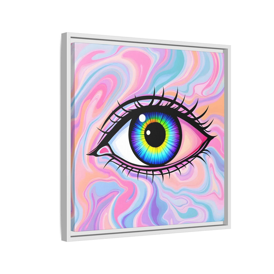 PsEyeFlow #3 – Vivid Mirage (Matte Canvas, Framed (Multi-color)) - Highdellic