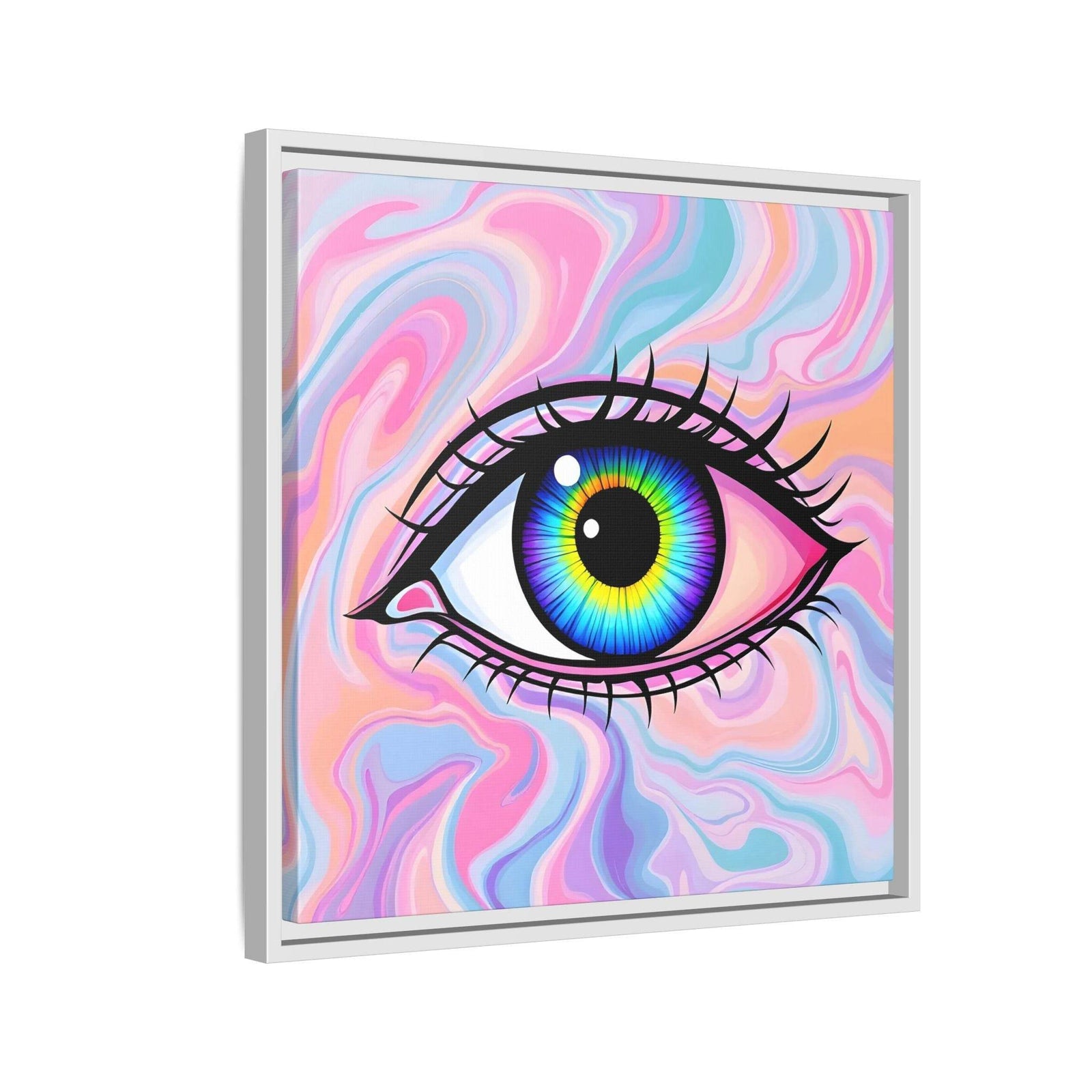 PsEyeFlow #3 – Vivid Mirage (Matte Canvas, Framed (Multi-color)) - Highdellic