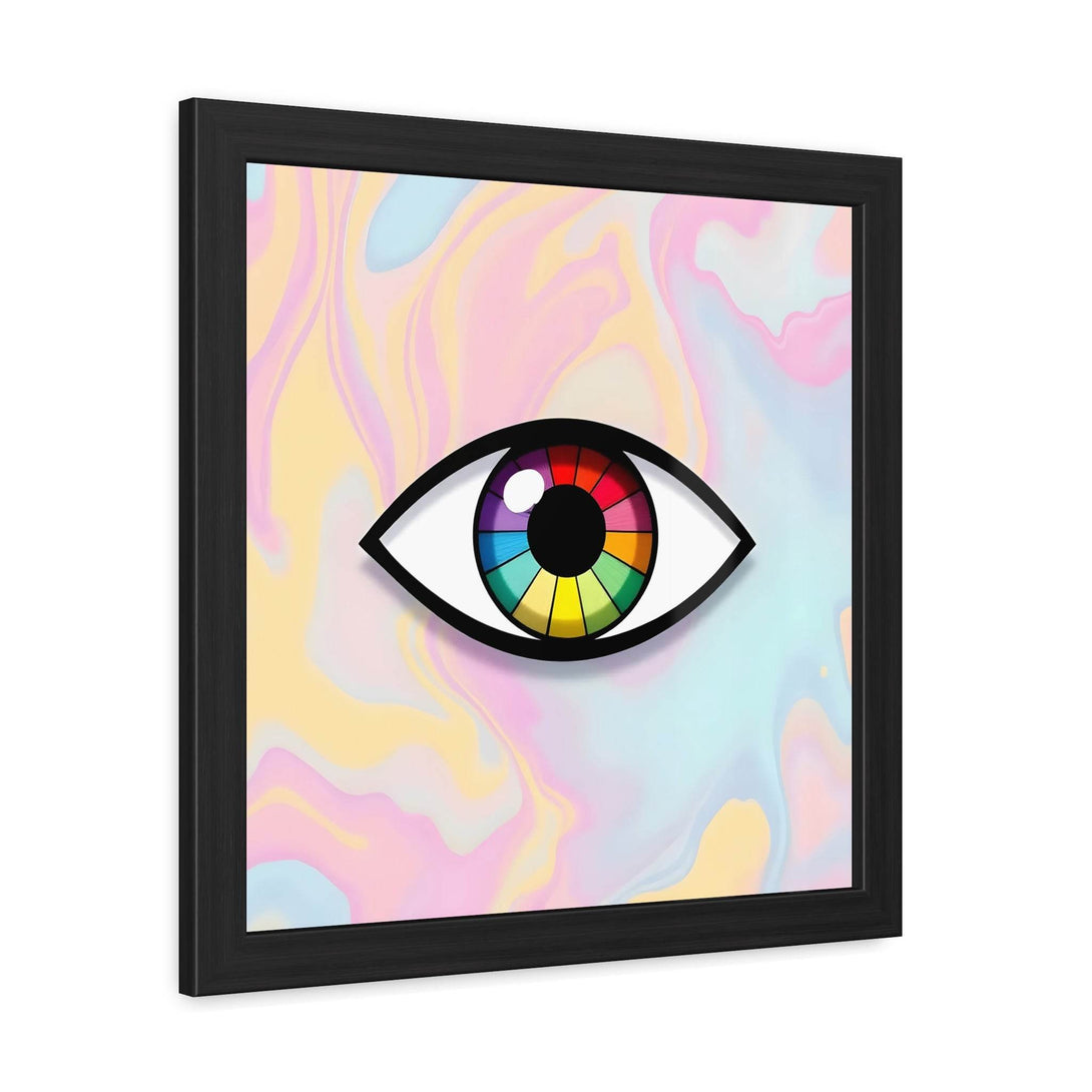 PsEyeFlow 5 - Prism Stare. ( wood Framed semi-gloss coated paper ) - Highdellic
