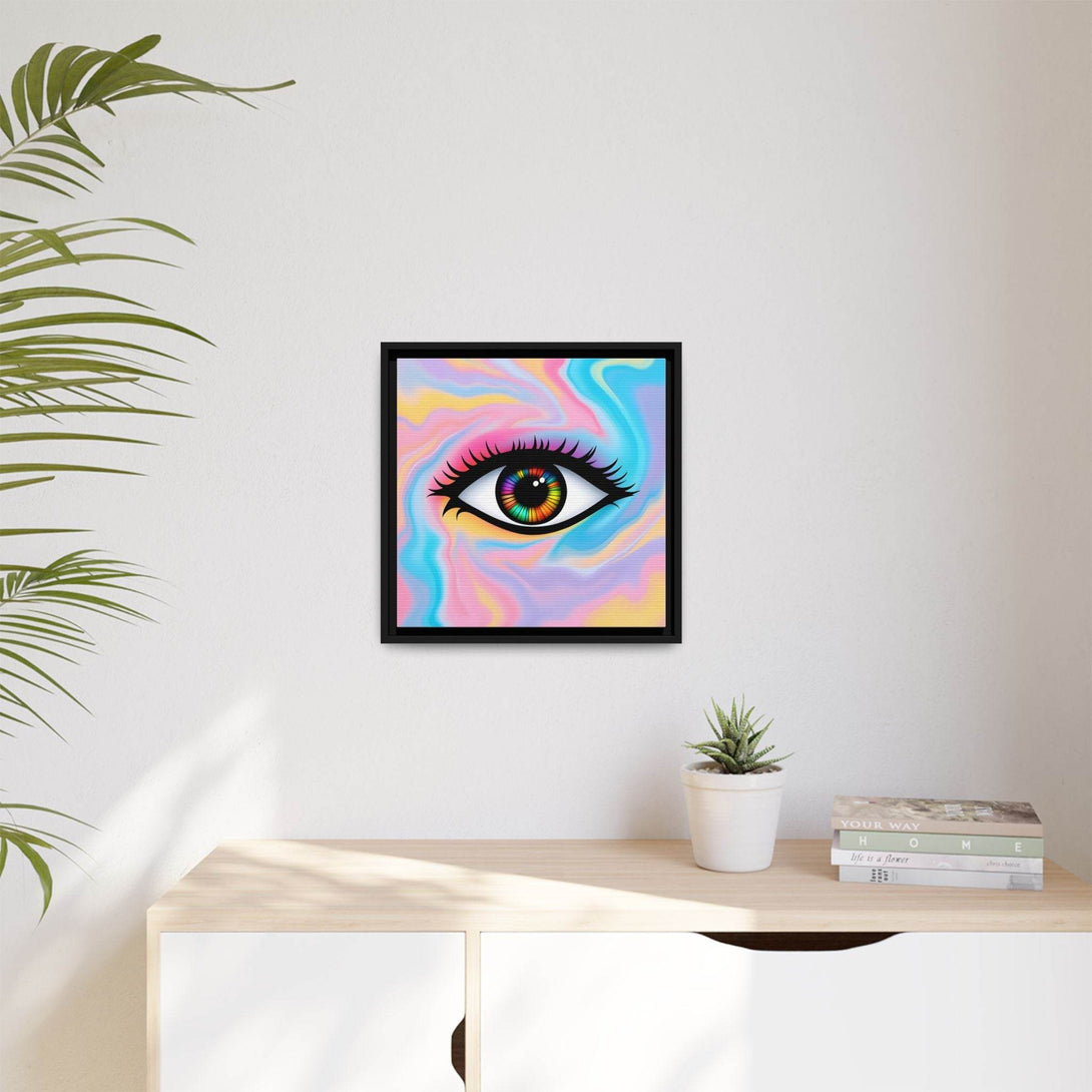PsEyeFlow #32 - Prism Mirage on Framed Matte Canvas (multi colour) - Highdellic