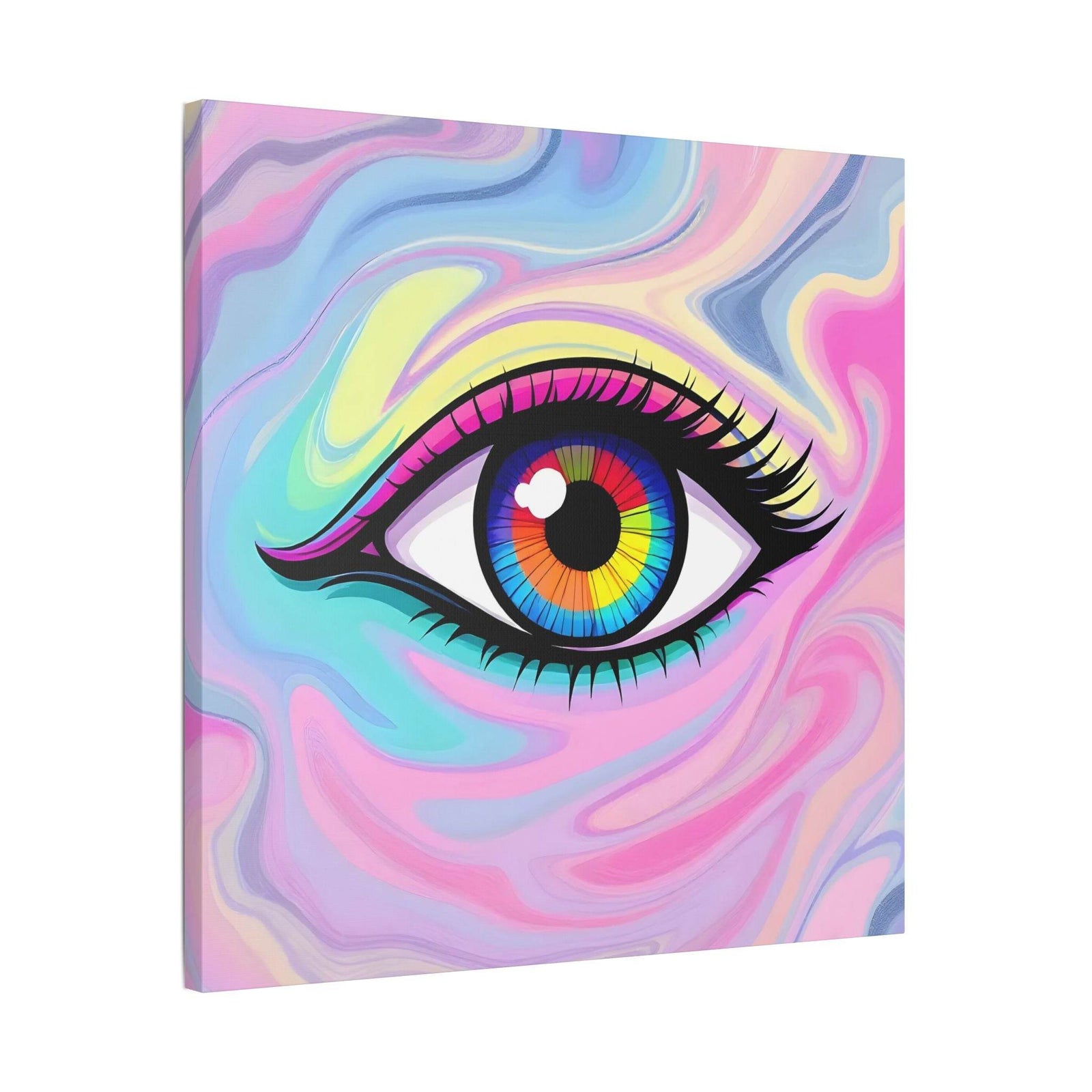 PsEyeFlow #8 - Radiant Vision. (Satin Canvas, Stretched) - Highdellic