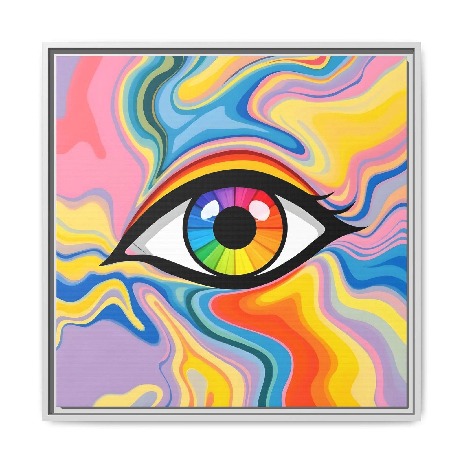 PsEyeFlow #27 - Spectrum Drift. (Matte Canvas, Framed (Multi-color)) - Highdellic