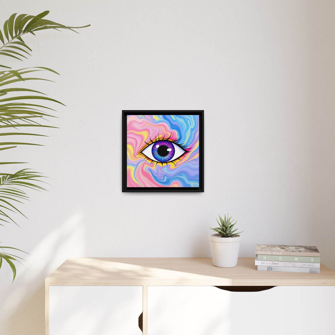 PsEyeFlow #28 - Cosmic Mirage on Framed Matte Canvas (Multi-color) - Highdellic