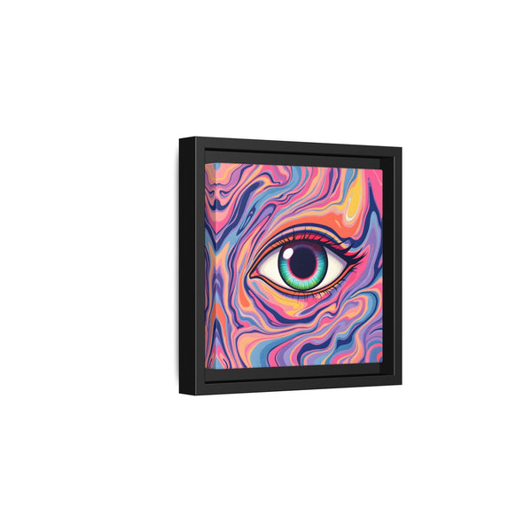 PsEyeFlow #26 - Vivid Echo - (Framed Matte Canvas)