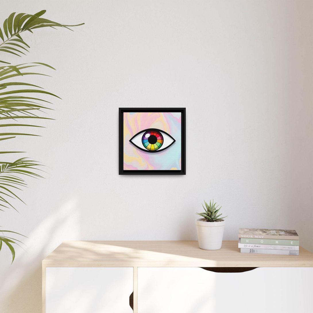 PsEyeFlow 5 - Prism Stare. ( Colorful Framed Matte Canvas Decor ) - Highdellic