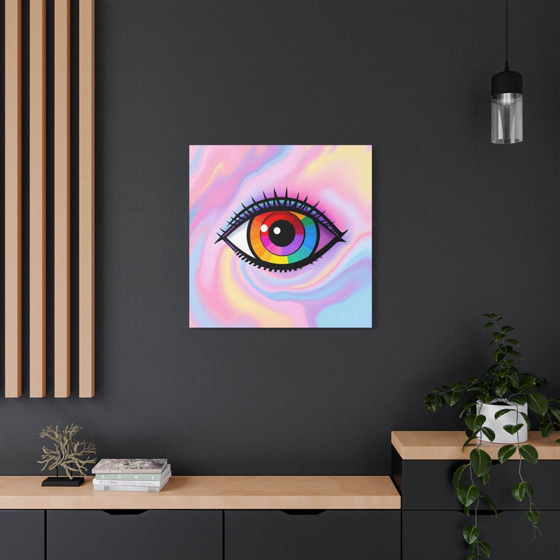 PsEyeFlow #11 - Spectrum Awakening. (Satin Canvas, Stretched) - Highdellic