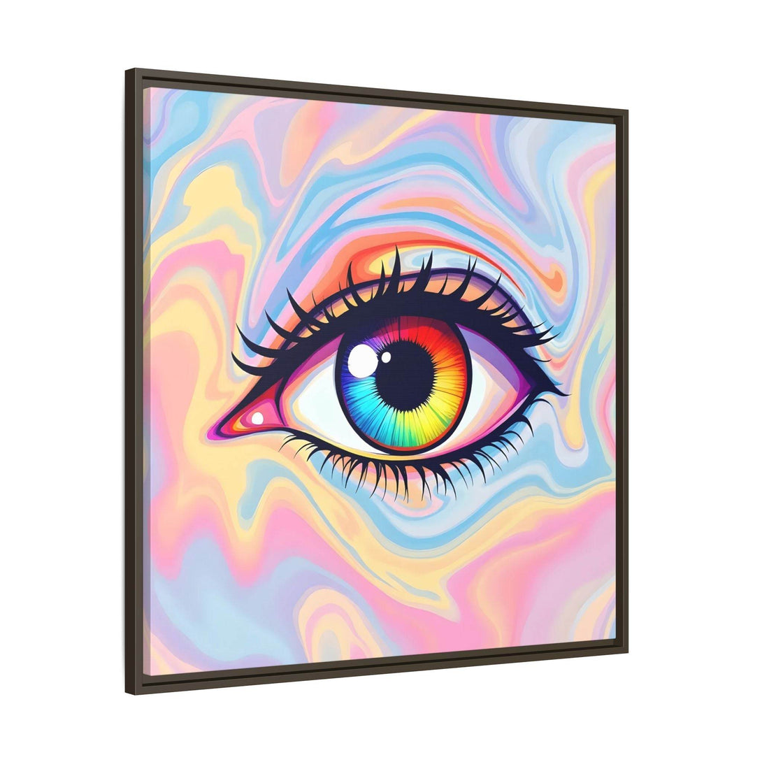 PsEyeFlow #20 - Dreamwave Vision. ( Colorful Framed Matte Canvas Decor ) - Highdellic