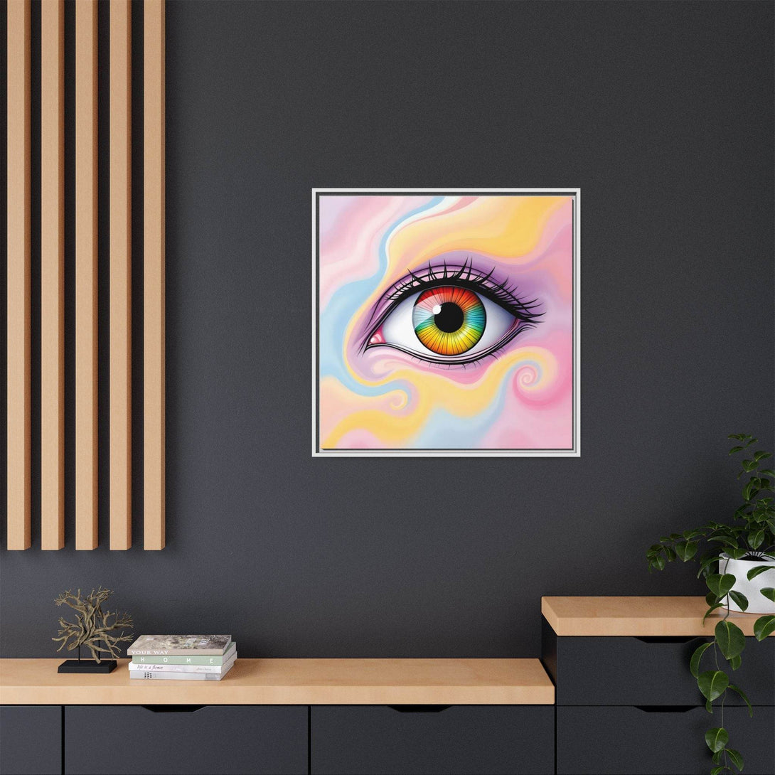 PsEyeFlow #36 – The Whispering Spiral on Framed Matte Canvas - Highdellic