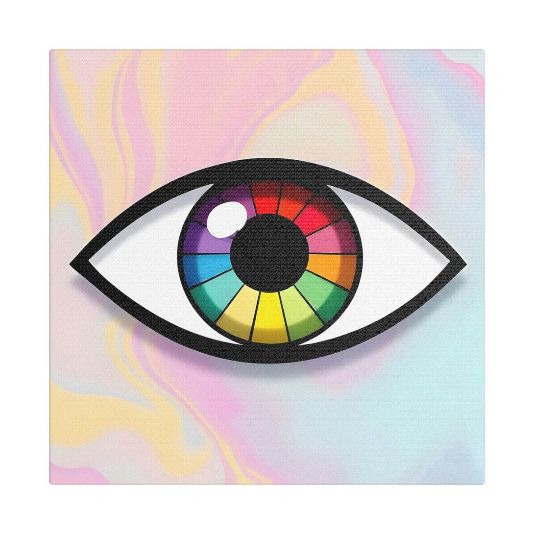 PsEyeFlow 5 - Prism Stare. (Satin Canvas, Stretched) - Highdellic