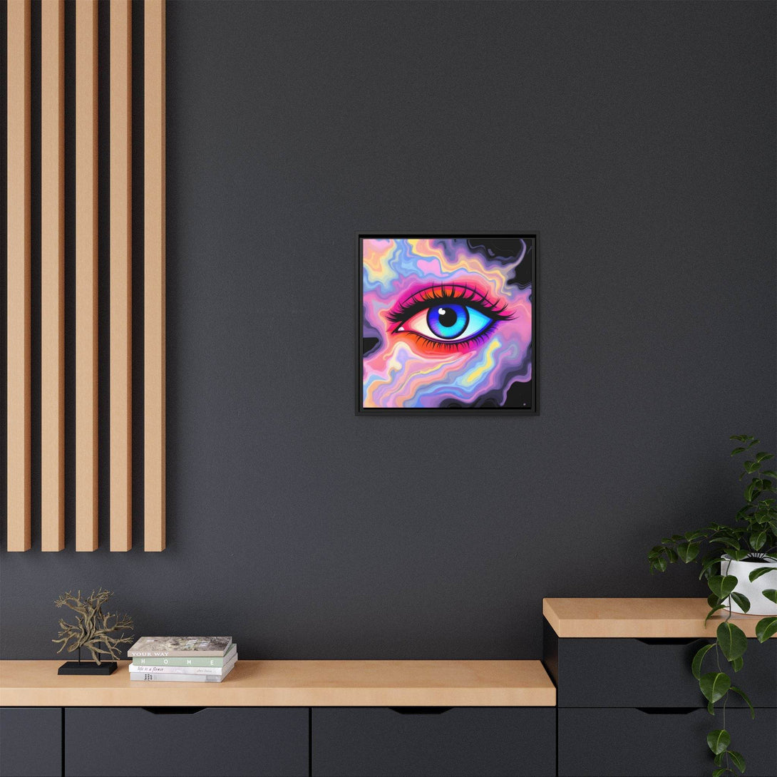 PsEyeFlow #23 - Nebula Gaze ( Colorful Framed Matte Canvas Decor ) - Highdellic