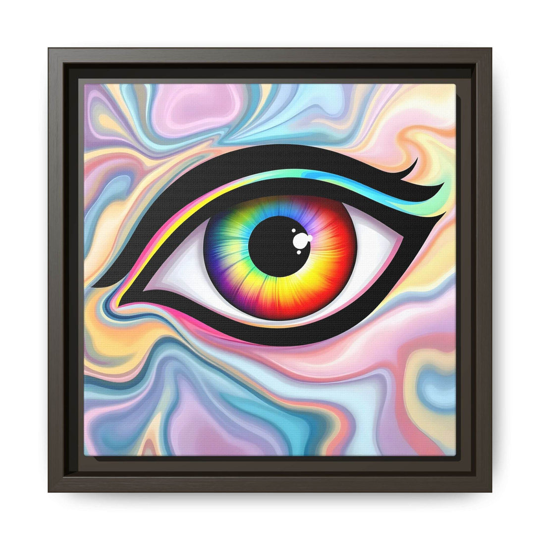 PsEyeFlow #24 - Prism Reflection (Square Matte Canvas, Framed (Multi-color)) - Highdellic