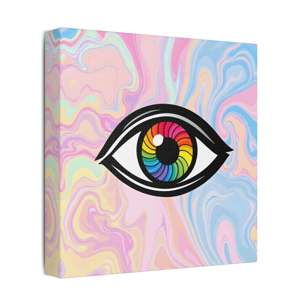 PsEyeFlow #10 - Hypnotic Spectrum (Stretched Satin Canvas)