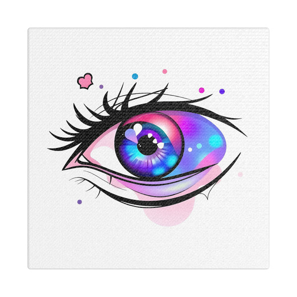 Dream #32 – Neon Heart Mirage (Stretched Satin Canvas)