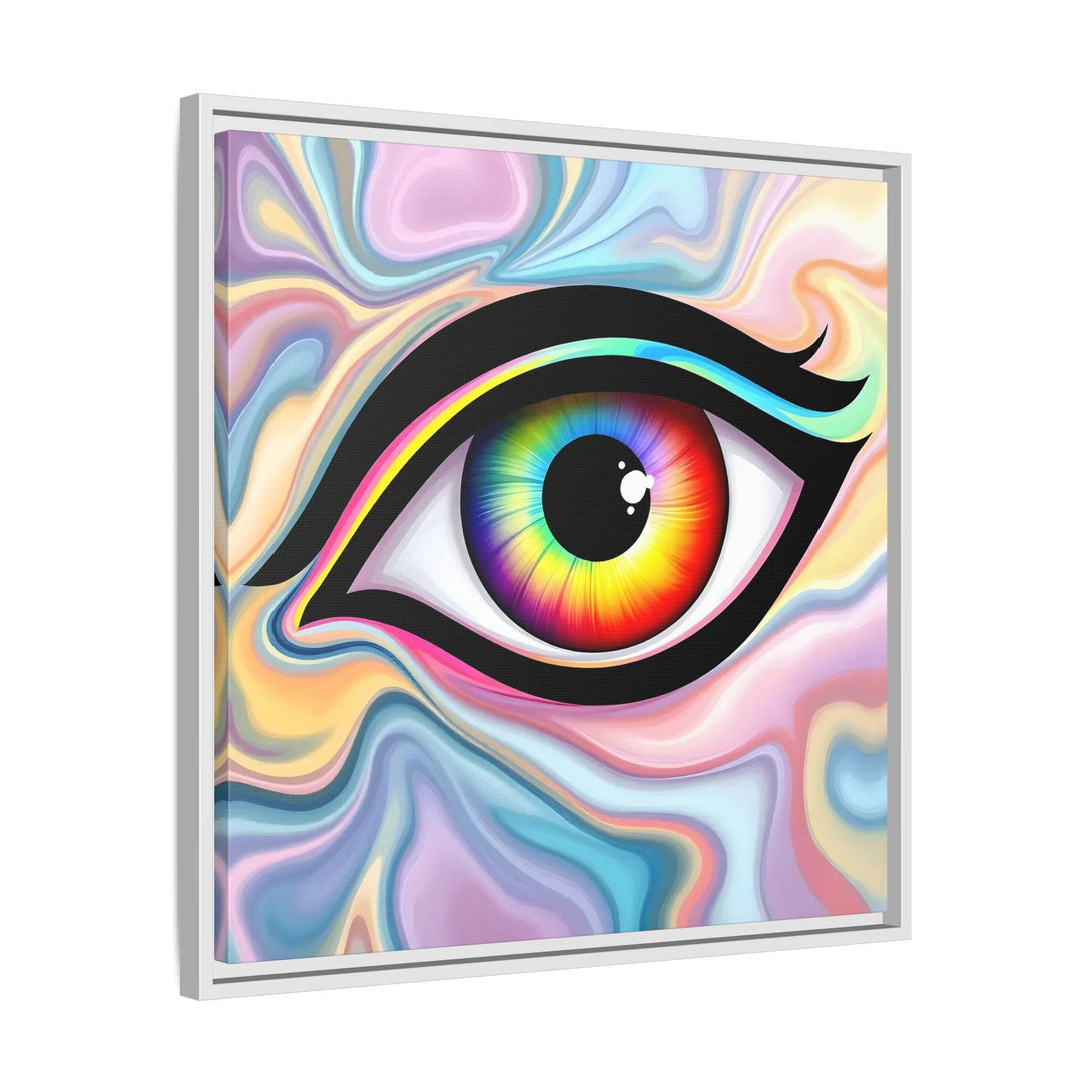 PsEyeFlow #24 - Prism Reflection (Square Matte Canvas, Framed (Multi-color)) - Highdellic