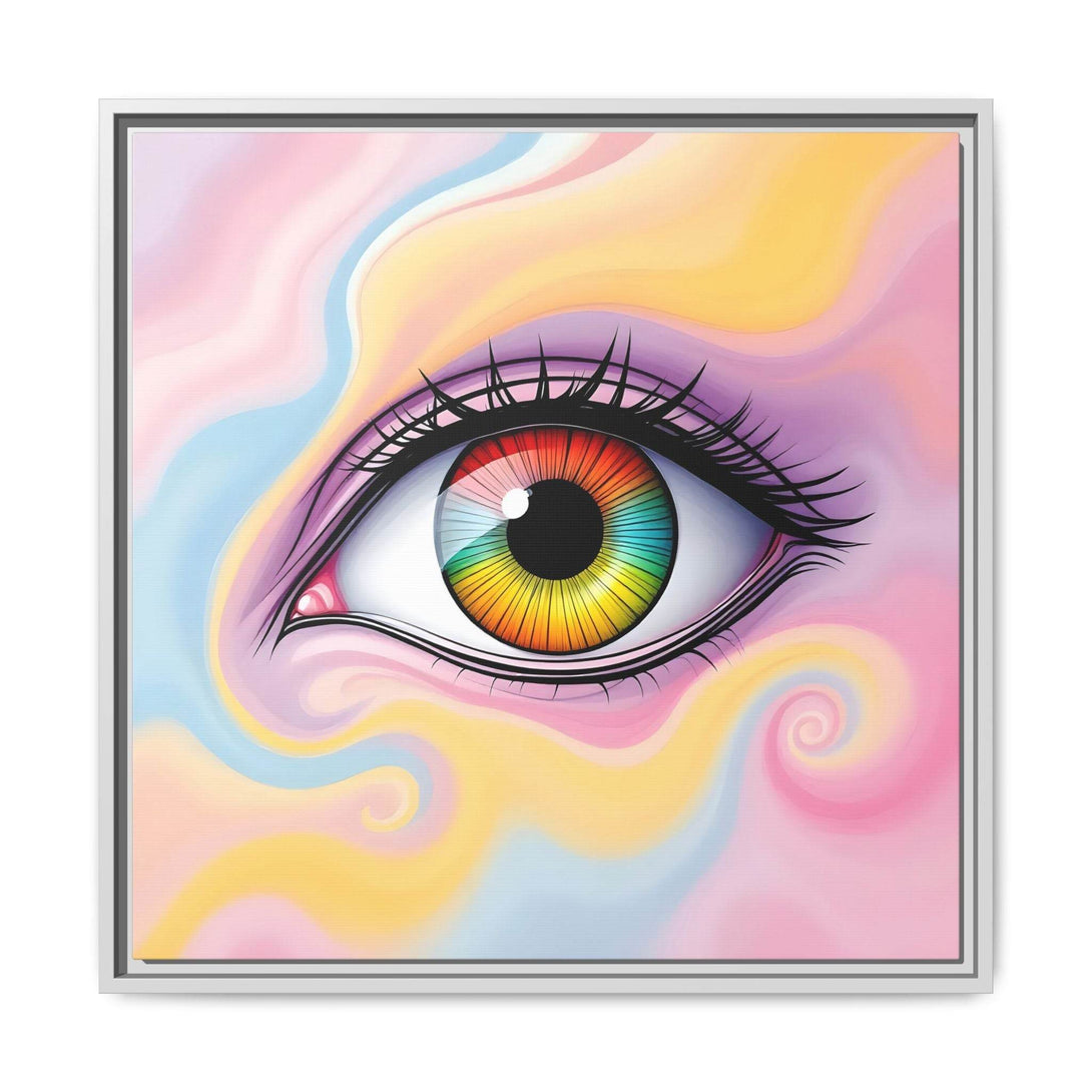 PsEyeFlow #36 – The Whispering Spiral on Framed Matte Canvas - Highdellic