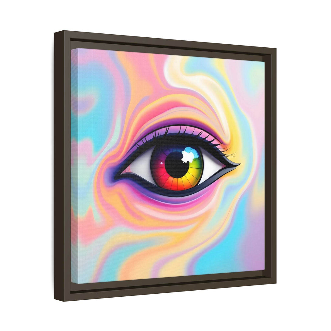 PsEyeFlow #34 – Veil of Visions on Framed Matte Canvas (multi colour) - Highdellic