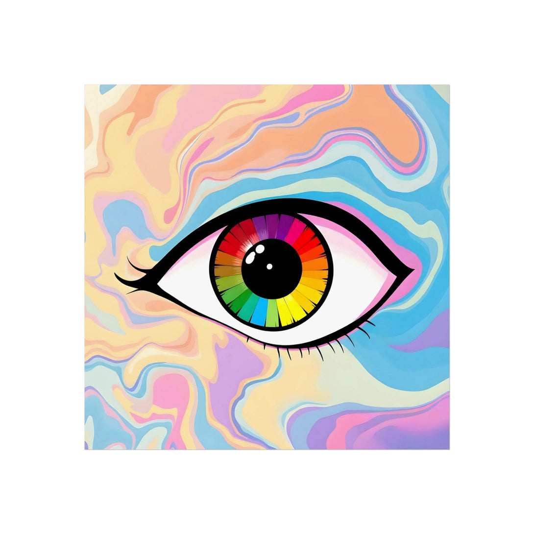 PsEyeFlow #1 – Prism Vision on Square Fine Art Poster - Highdellic