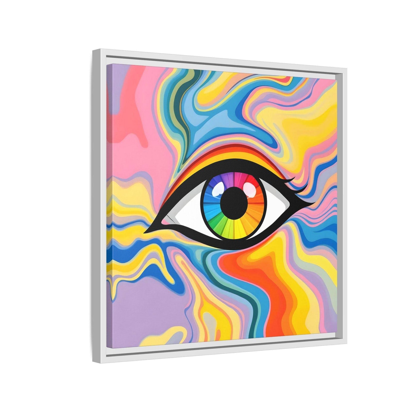 PsEyeFlow #27 - Spectrum Drift. (Matte Canvas, Framed (Multi-color)) - Highdellic