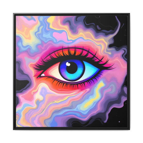 PsEyeFlow #23 - Nebula Gaze ( Colorful Framed Matte Canvas Decor ) - Highdellic