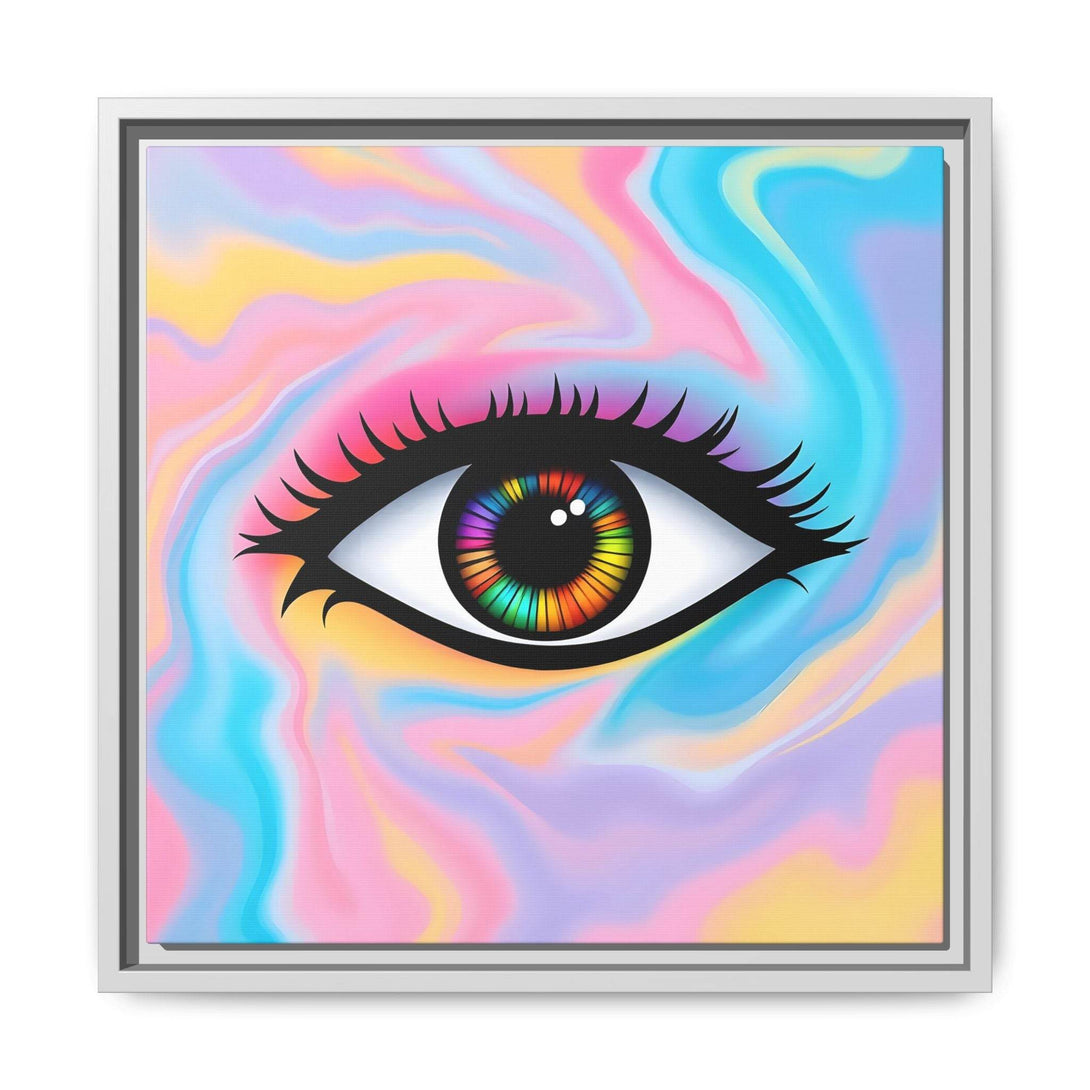 PsEyeFlow #32 - Prism Mirage on Framed Matte Canvas (multi colour) - Highdellic