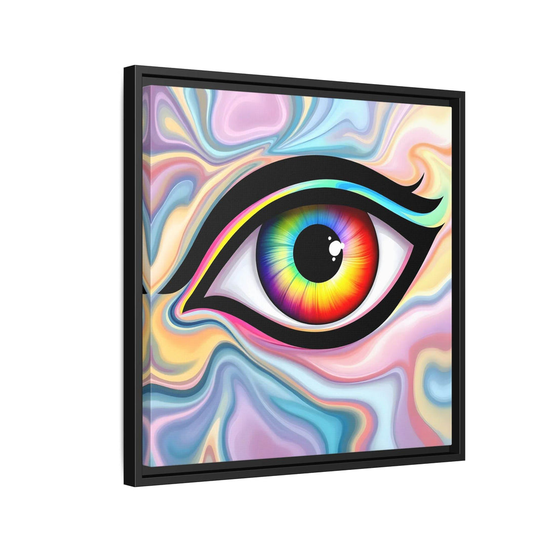 PsEyeFlow #24 - Prism Reflection (Square Matte Canvas, Framed (Multi-color)) - Highdellic
