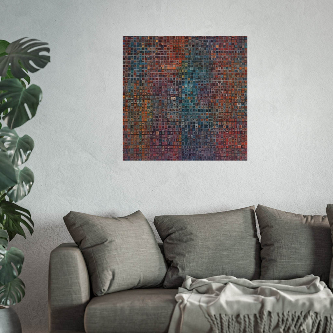 PsEyeCode #2 - Encrypted Echo - on Square Fine Art Poster - Highdellic