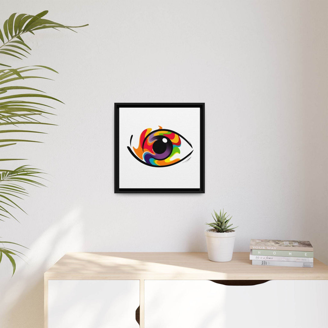 PsEyeGo 3 – Chromatic Flame on Framed Matte Canvas (Multi-color) - Highdellic