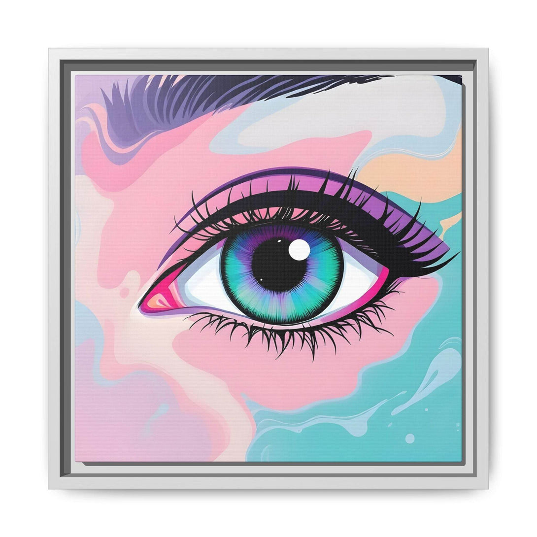 PsEyeFlow #2 – Lucid Gaze. ( Colorful Framed Matte Canvas Decor ) - Highdellic