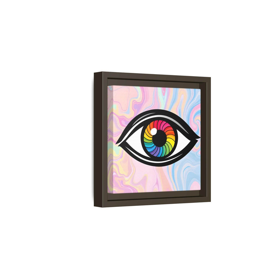 PsEyeFlow #10 - Hypnotic Spectrum. ( Colorful Framed Matte Canvas Decor ) - Highdellic