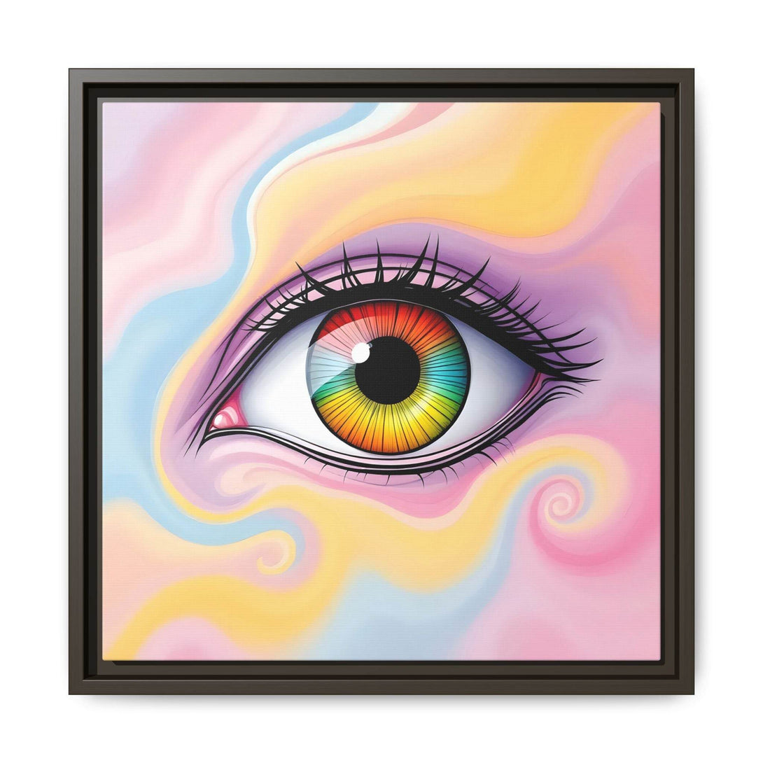 PsEyeFlow #36 – The Whispering Spiral on Framed Matte Canvas - Highdellic