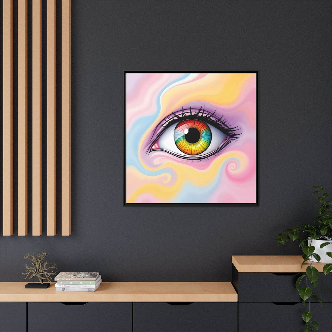 PsEyeFlow #36 – The Whispering Spiral on Framed Matte Canvas - Highdellic