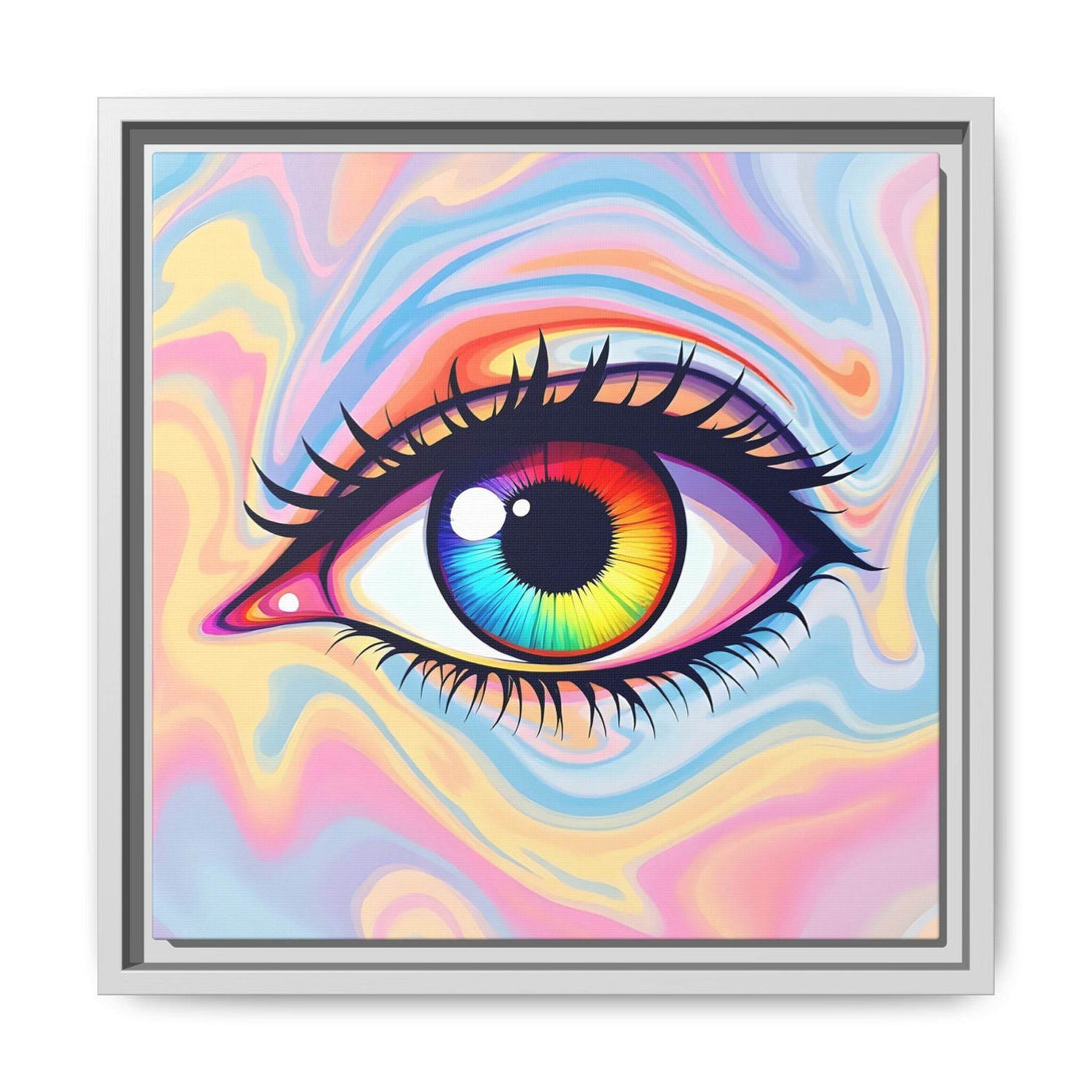 PsEyeFlow #20 - Dreamwave Vision. ( Colorful Framed Matte Canvas Decor ) - Highdellic