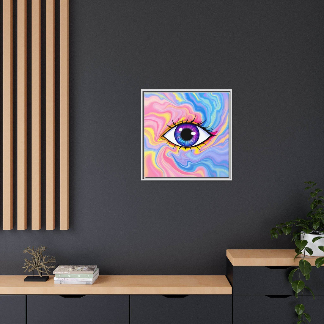 PsEyeFlow #28 - Cosmic Mirage on Framed Matte Canvas (Multi-color) - Highdellic
