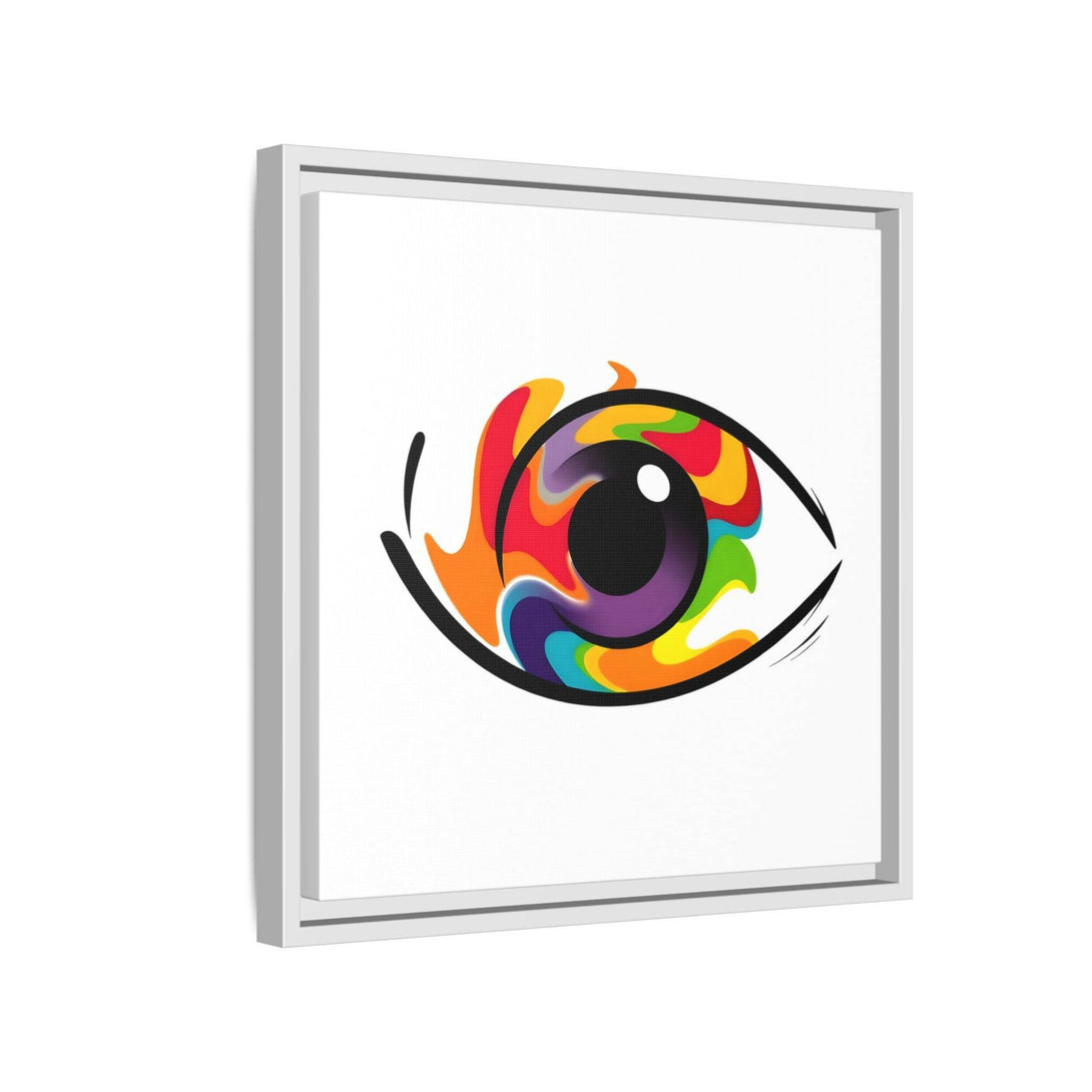 PsEyeGo 3 – Chromatic Flame on Framed Matte Canvas (Multi-color) - Highdellic
