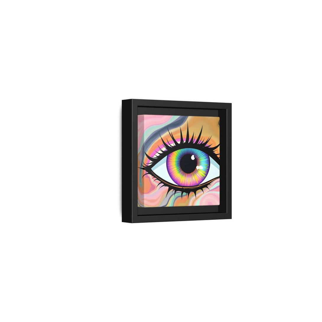 PsEyeFlow #7 - Cosmic Gaze. ( Colorful Framed Matte Canvas Decor ) - Highdellic