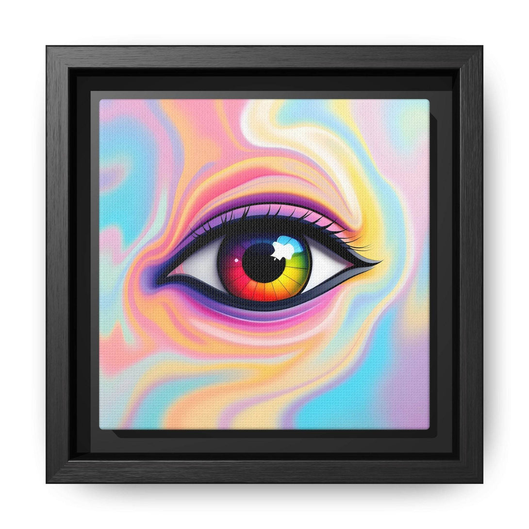 PsEyeFlow #34 – Veil of Visions on Framed Matte Canvas (multi colour) - Highdellic
