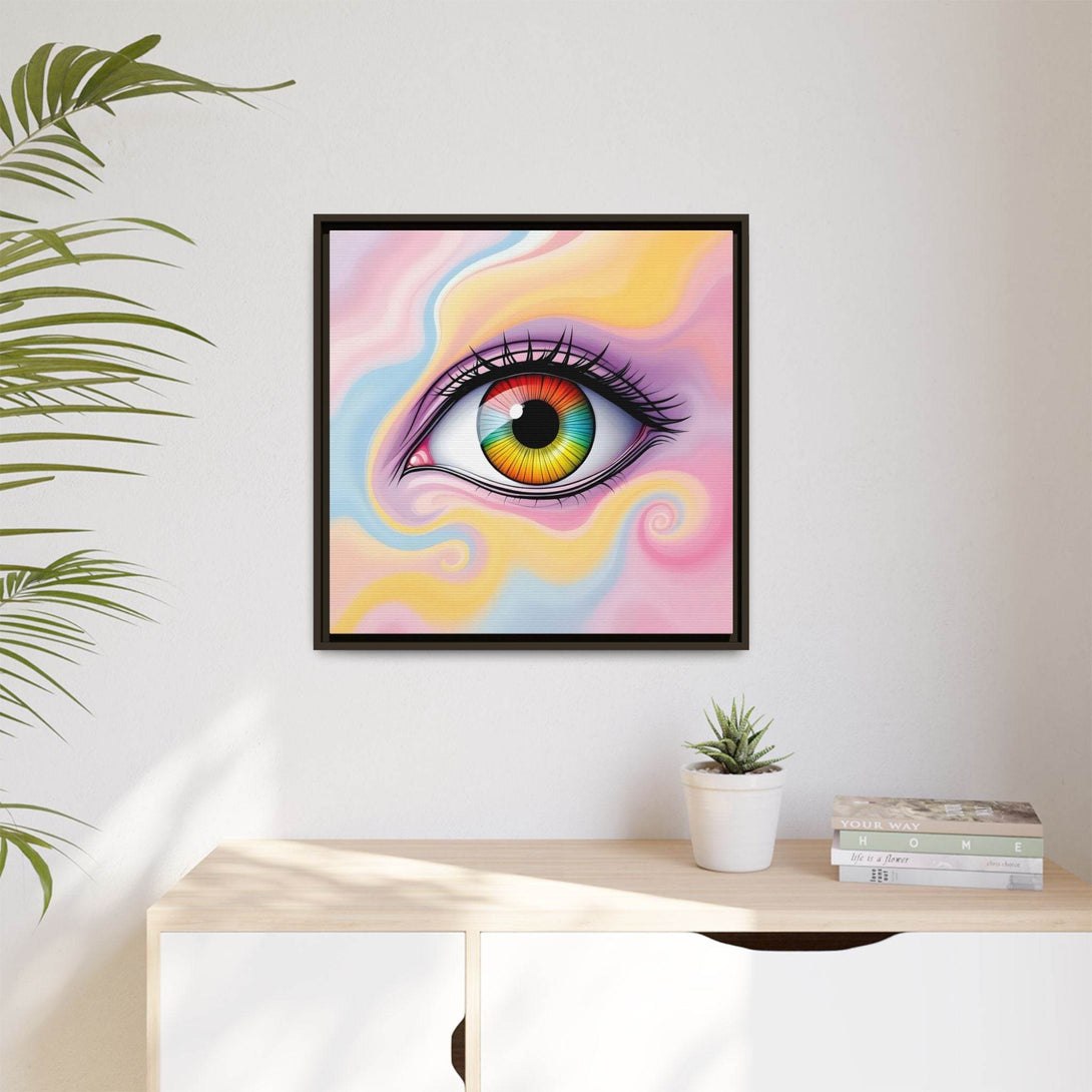 PsEyeFlow #36 – The Whispering Spiral on Framed Matte Canvas - Highdellic