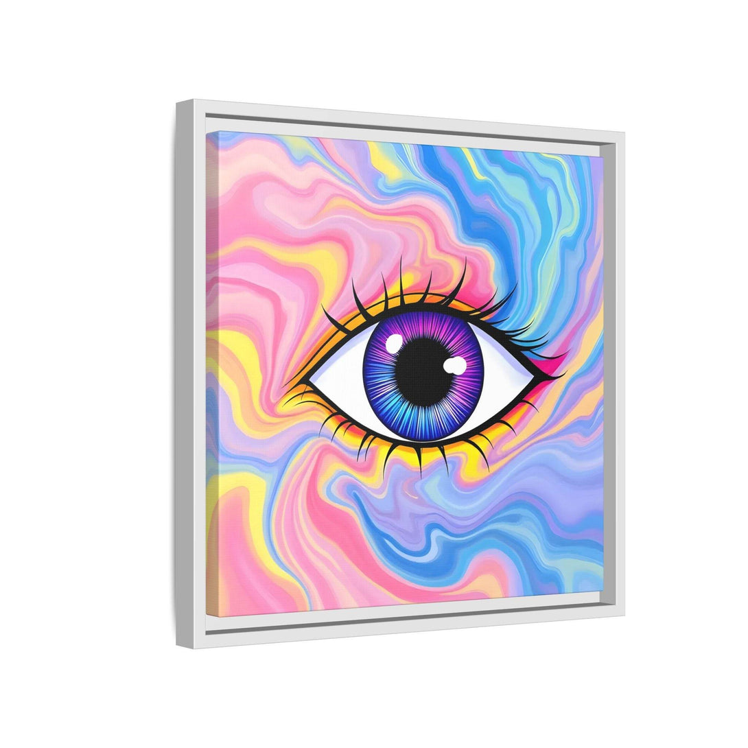 PsEyeFlow #28 - Cosmic Mirage on Framed Matte Canvas (Multi-color) - Highdellic